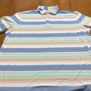 johnnie-O Pastel Striped Polo Shirt